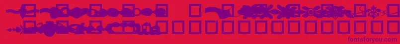 GcDesignLineDingbat Font – Purple Fonts on Red Background