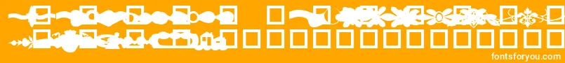 Шрифт GcDesignLineDingbat – белые шрифты на оранжевом фоне