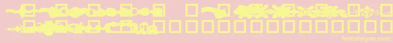 GcDesignLineDingbat Font – Yellow Fonts on Pink Background