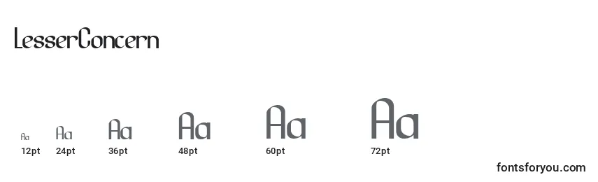 LesserConcern Font Sizes