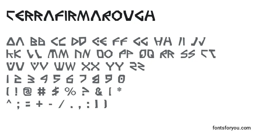 Шрифт TerraFirmaRough – алфавит, цифры, специальные символы