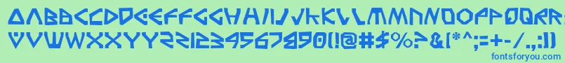 TerraFirmaRough Font – Blue Fonts on Green Background