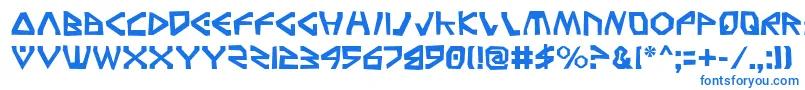 フォントTerraFirmaRough – 白い背景に青い文字