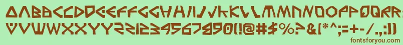 TerraFirmaRough Font – Brown Fonts on Green Background