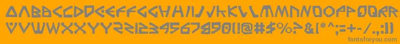 フォントTerraFirmaRough – オレンジの背景に灰色の文字