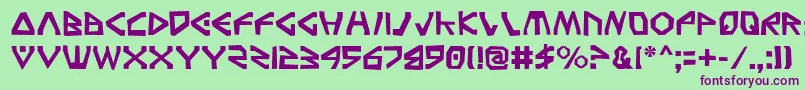 TerraFirmaRough Font – Purple Fonts on Green Background