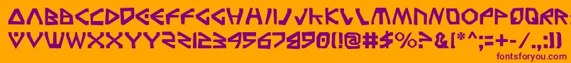 TerraFirmaRough Font – Purple Fonts on Orange Background