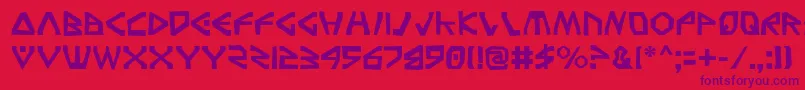 TerraFirmaRough Font – Purple Fonts on Red Background