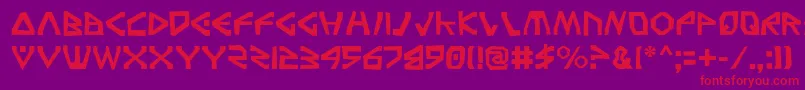 TerraFirmaRough Font – Red Fonts on Purple Background