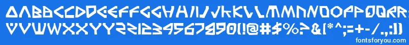 Шрифт TerraFirmaRough – белые шрифты на синем фоне