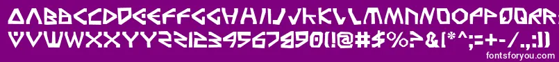 TerraFirmaRough Font – White Fonts on Purple Background