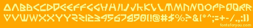 フォントTerraFirmaRough – オレンジの背景に黄色の文字