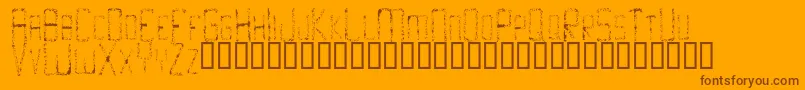 SkidmarksRegular Font – Brown Fonts on Orange Background