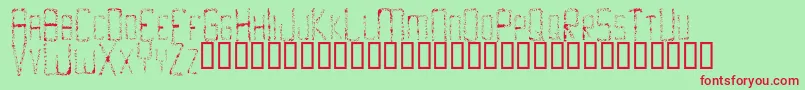 SkidmarksRegular Font – Red Fonts on Green Background