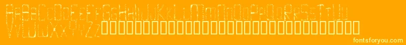 SkidmarksRegular Font – Yellow Fonts on Orange Background