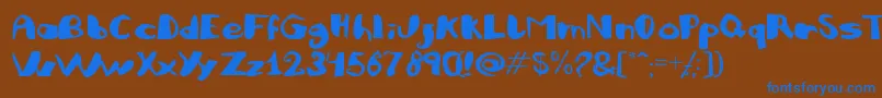 Шрифт Julifb – синие шрифты на коричневом фоне