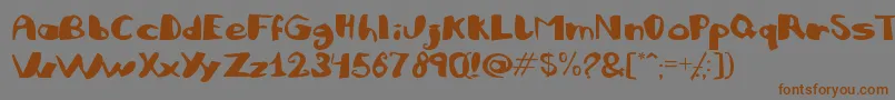 Czcionka Julifb – brązowe czcionki na szarym tle