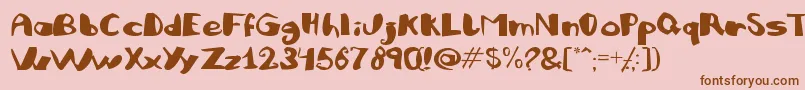 Julifb Font – Brown Fonts on Pink Background