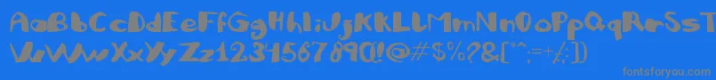 フォントJulifb – 青い背景に灰色の文字