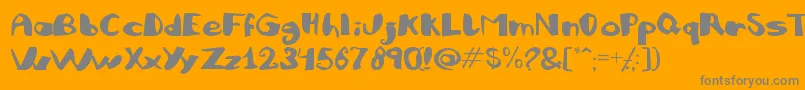 Julifb Font – Gray Fonts on Orange Background