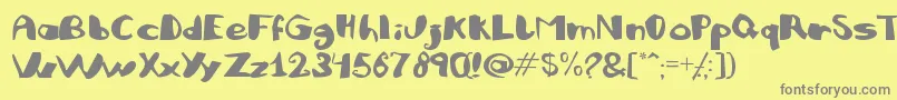 Julifb Font – Gray Fonts on Yellow Background