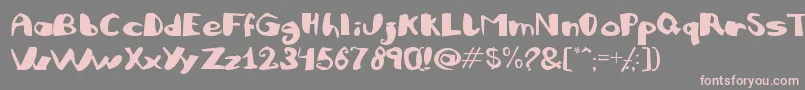 Julifb-Schriftart – Rosa Schriften auf grauem Hintergrund