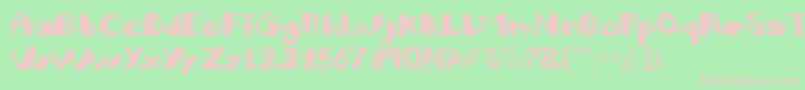 Julifb Font – Pink Fonts on Green Background