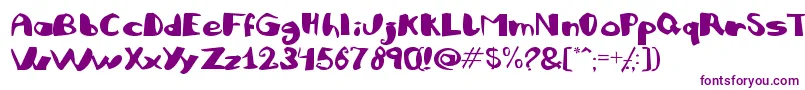 Julifb Font – Purple Fonts on White Background