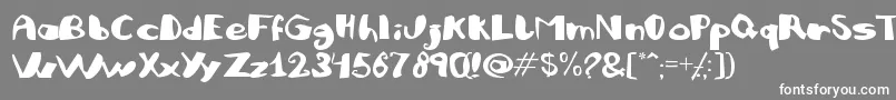 Julifb Font – White Fonts on Gray Background