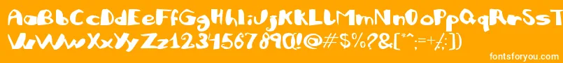 Julifb Font – White Fonts on Orange Background