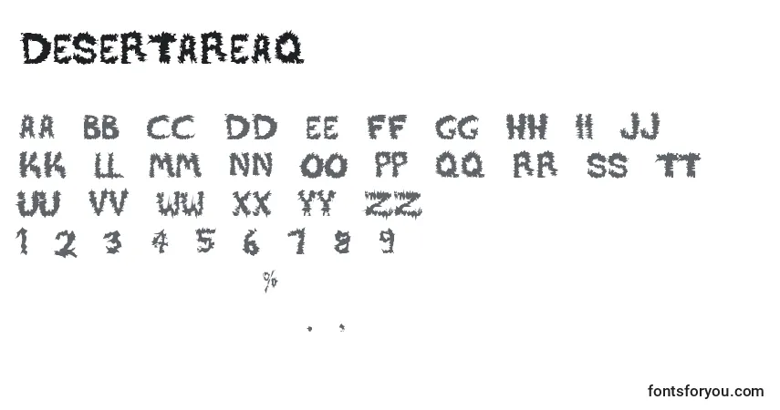 Fuente DesertAreaQ - alfabeto, números, caracteres especiales