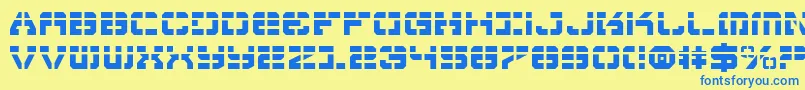 VyperLaser Font – Blue Fonts on Yellow Background