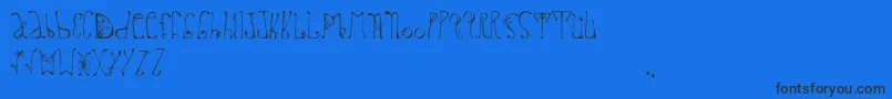 Delfinah Font – Black Fonts on Blue Background