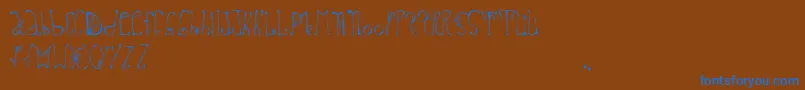 Delfinah Font – Blue Fonts on Brown Background