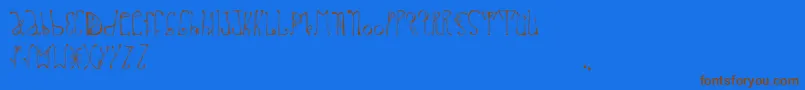 Delfinah Font – Brown Fonts on Blue Background
