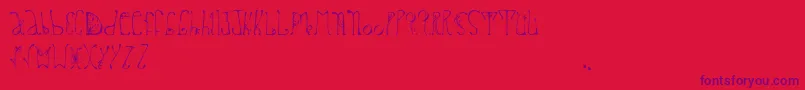 Delfinah Font – Purple Fonts on Red Background