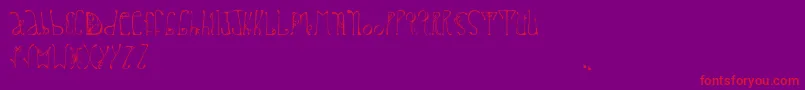 Delfinah Font – Red Fonts on Purple Background