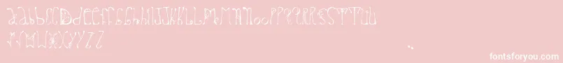 フォントDelfinah – ピンクの背景に白い文字