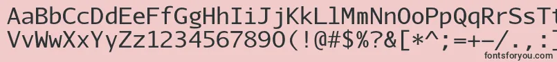 AurulentsansmonoRegular Font – Black Fonts on Pink Background