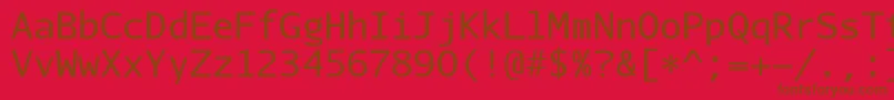 AurulentsansmonoRegular Font – Brown Fonts on Red Background