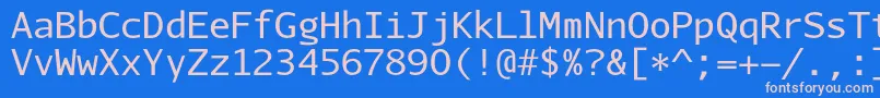 Шрифт AurulentsansmonoRegular – розовые шрифты на синем фоне