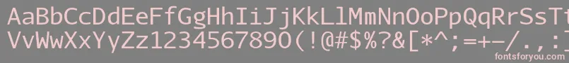AurulentsansmonoRegular Font – Pink Fonts on Gray Background
