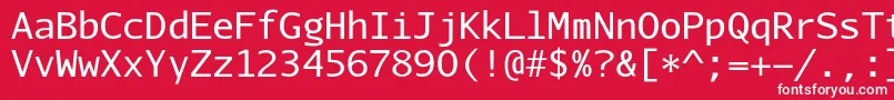 AurulentsansmonoRegular Font – White Fonts on Red Background