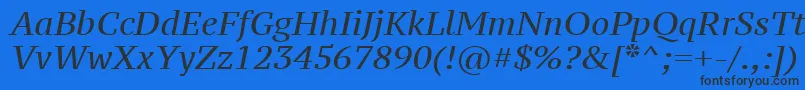 フォントPtz56fW – 黒い文字の青い背景