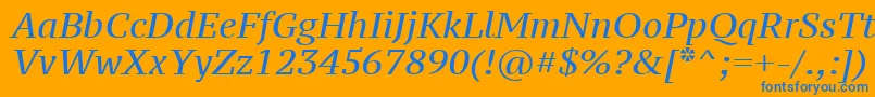 Шрифт Ptz56fW – синие шрифты на оранжевом фоне