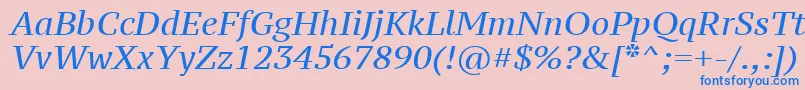 Шрифт Ptz56fW – синие шрифты на розовом фоне
