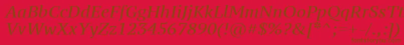 Шрифт Ptz56fW – коричневые шрифты на красном фоне