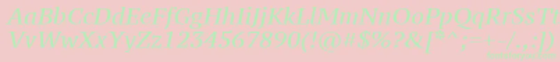 Шрифт Ptz56fW – зелёные шрифты на розовом фоне