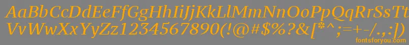 Ptz56fW Font – Orange Fonts on Gray Background