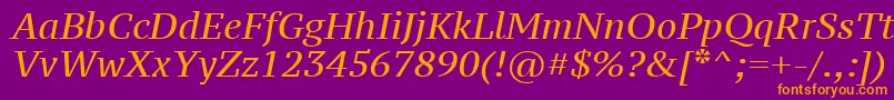 Ptz56fW Font – Orange Fonts on Purple Background